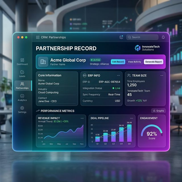 Partnership management UI