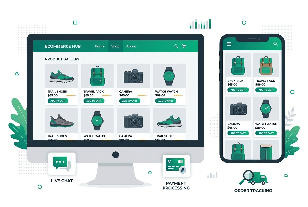 Conversion-focused WooCommerce and Shopify e-commerce web design