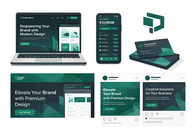 Professional UI/UX design, branding, and graphic design for web and mobile